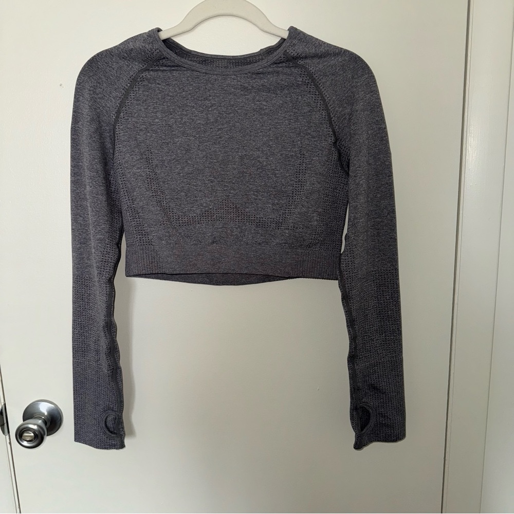 Grey Workout Crop Top - XL
